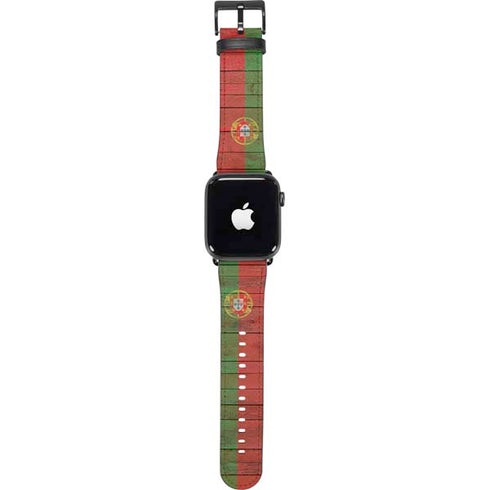 Portuguese Flag Dark Wood Apple Watch Band 38-40mm